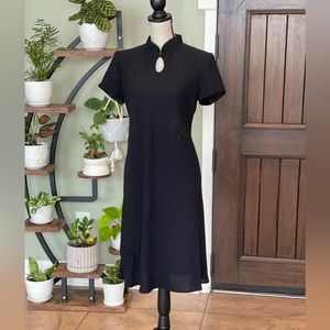 Scarlett Cheongsam Style Black Dress Size 8